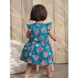 Váy bé gái kèm quần chip 3-24 tháng SERGENT MAJOR ngắn tay in hoa 2 lớp cotton mềm váy bé gái mùa hè đầm xuất dư bé gái
