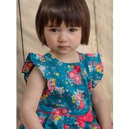 Váy bé gái kèm quần chip 3-24 tháng SERGENT MAJOR ngắn tay in hoa 2 lớp cotton mềm váy bé gái mùa hè đầm xuất dư bé gái