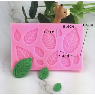 Khuôn silicon 4d mini hình hoa hồng, lá , chữ, khuôn cành hoa kích thước nhỏ dùng trang trí bánh  ( nhiều mẫu )