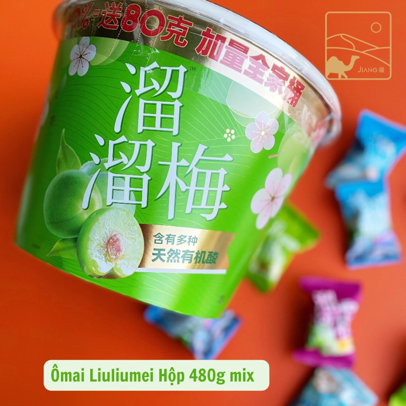 Ô mai liuliumei ăn vặt nội địa Trung siêu ngon hộp mix 480g Jiang