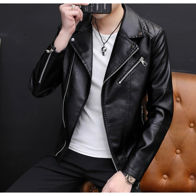 MÃ AK04_ÁO KHOÁC DA NAM NỮ UNISEX CHẤT MỀM DÁNG RỘNG THỜI TRANG THU ĐÔNG