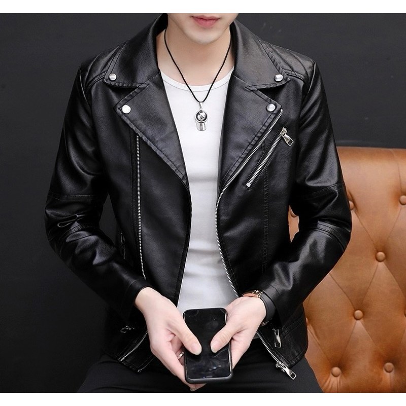 MÃ AK04_ÁO KHOÁC DA NAM NỮ UNISEX CHẤT MỀM DÁNG RỘNG THỜI TRANG THU ĐÔNG