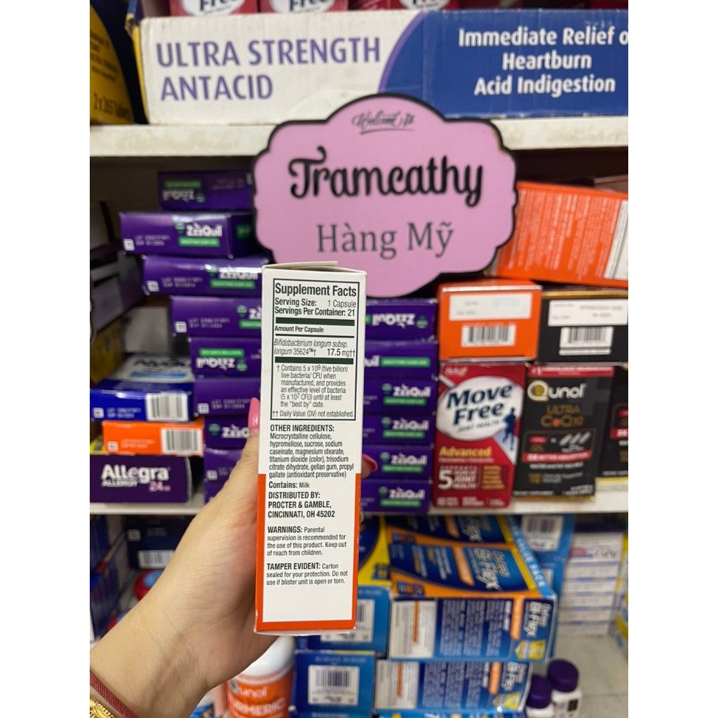 Date 3-2024 viên uống hỗ trợ tiêu hóa Align Probiotic 5X Extra Strength Digestive Support