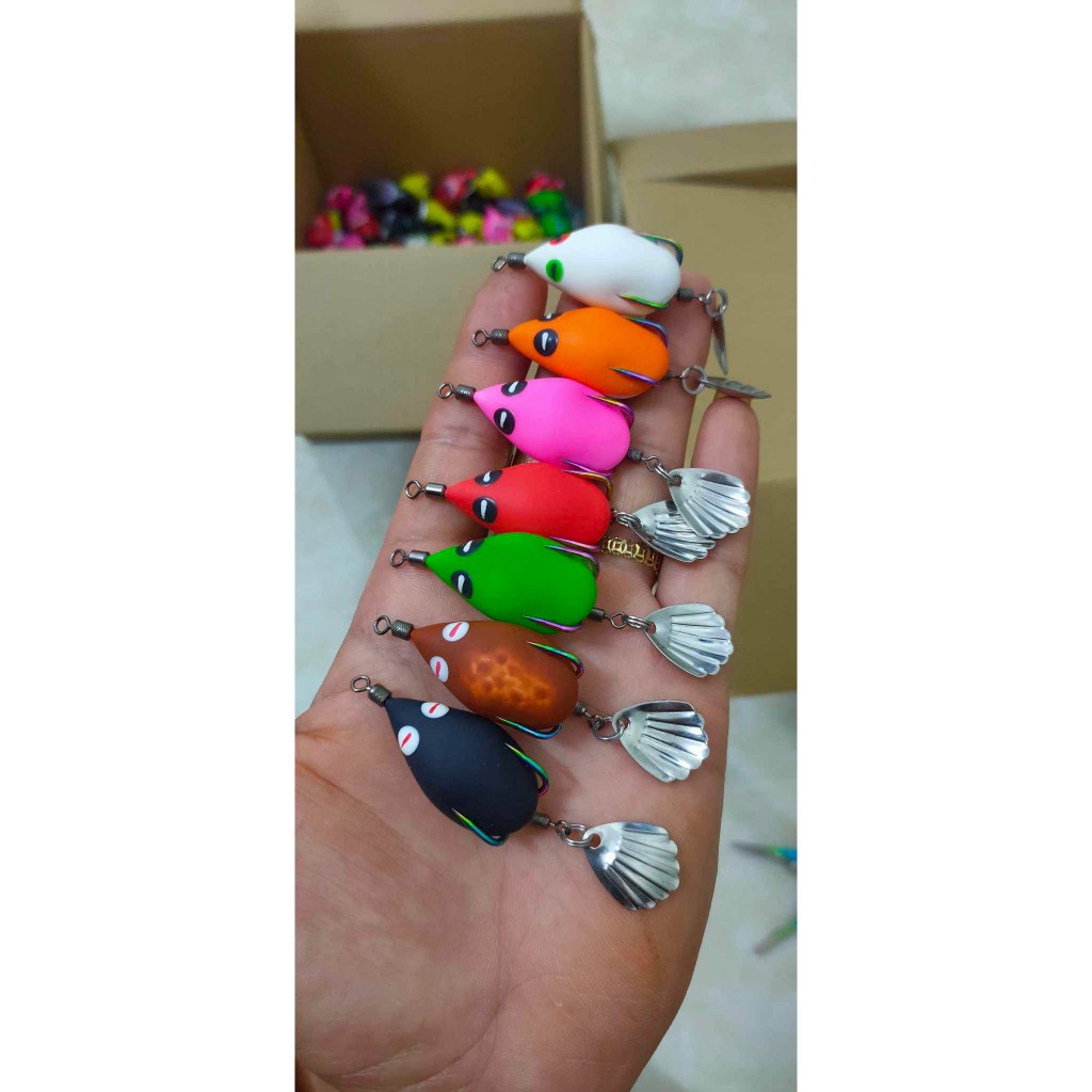 Nhái Hơi F35, Mồi Nhái Hơi F35 Lưỡi Titan Thìa Sò 9g Chìm Lửng