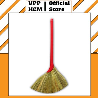 Chổi cỏ đỏ cán nhựa, chổi quét nhà