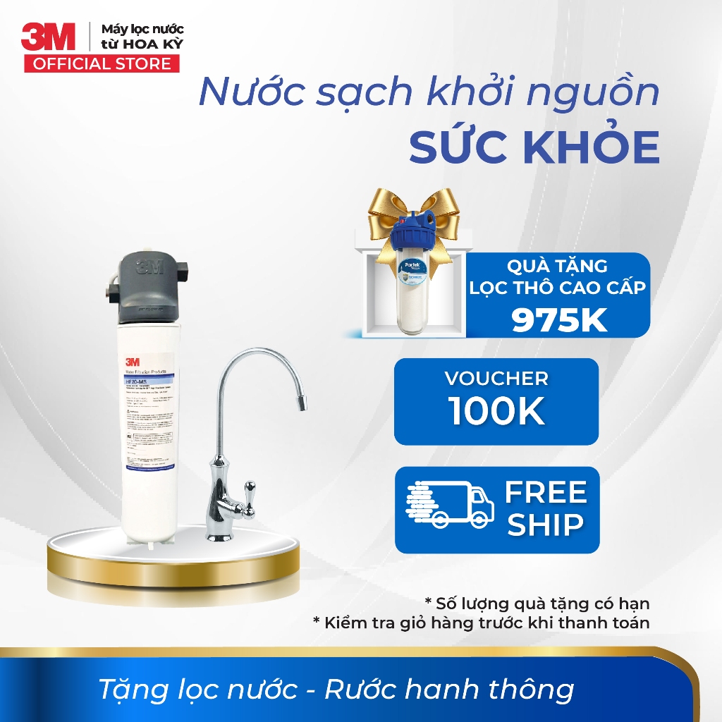 Máy Lọc Nước Lắp Dưới Bồn Rửa 3M BREW120-MS Công Suất Lớn Kèm Vòi 3M