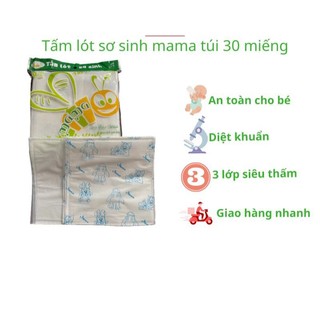Tấm Lót Sơ Sinh Mama Chống Thấm An Toàn Cho Bé  (30 miếng/gói)