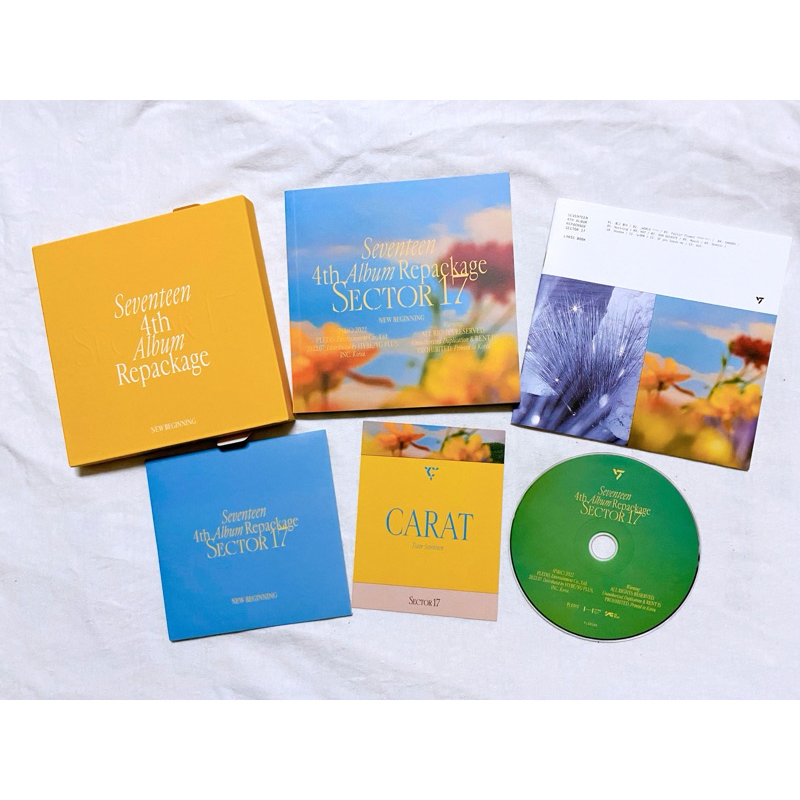 Seventeen mini abum 4th repackage sector 17 đã khui seal gồm CD và photobook như hình.
