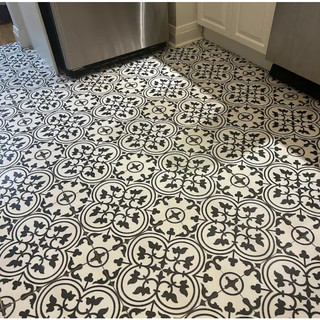 Decal gạch bông dán bếp khổ lớn 500x60, decal dán sàn bếp trong nhà, trang trí nhà cửa sẵn keo