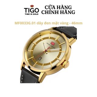 Đồng Hồ Nam Đeo Tay Chính Hãng MINI FOCUS MF0033G.01 Dây Da Thật Màu Đen Viền Thép Không Gỉ Đẹp - Có Quà Tặng