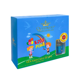 Yến Sào Cao Cấp QUEENNEST 25% KIDS PLUS 70ml (Hộp 6 Hũ x 70ml)