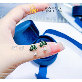Bông tai BNP sen kiểu mẫu mới , Bạc ta