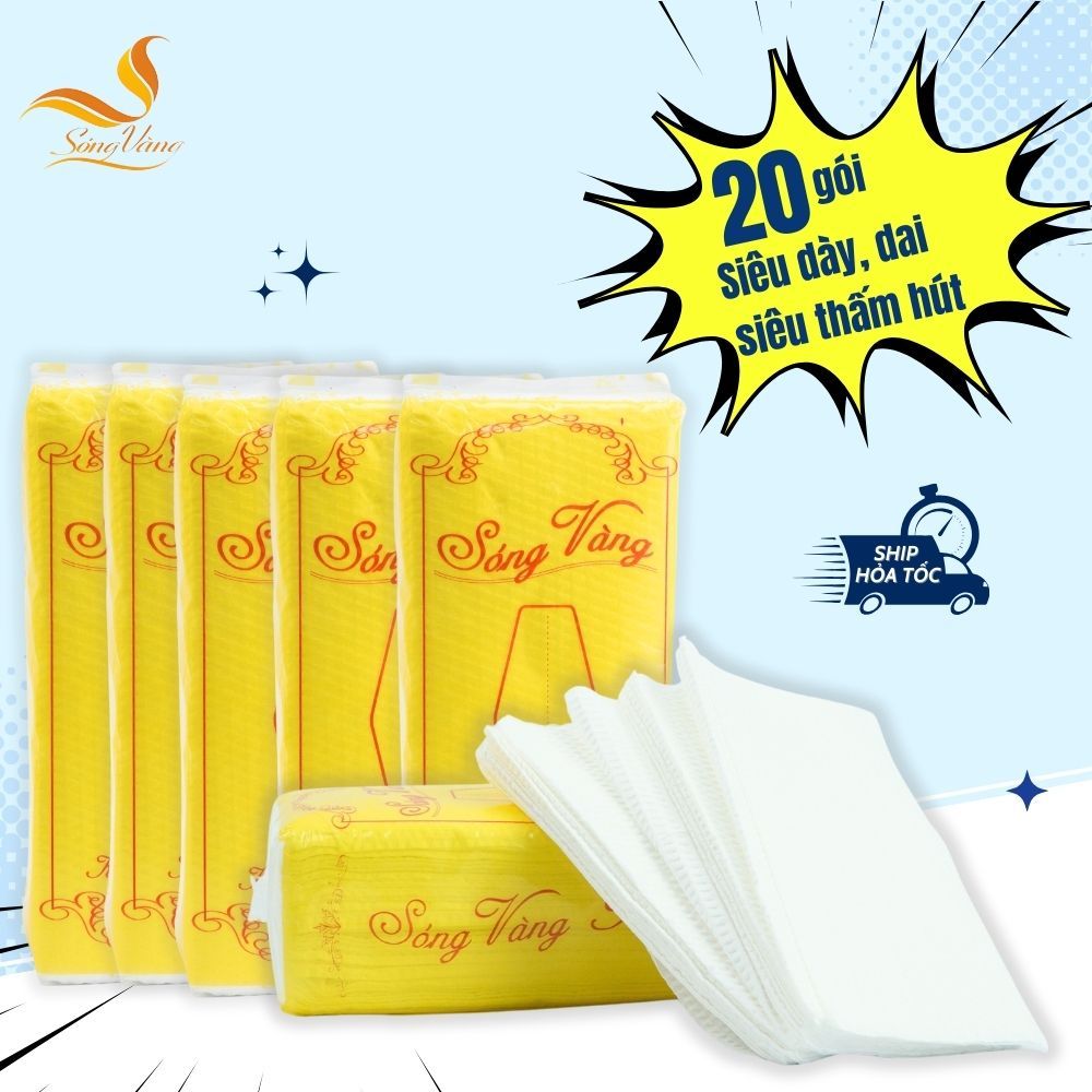 Combo 20 gói giấy ăn Sóng Vàng