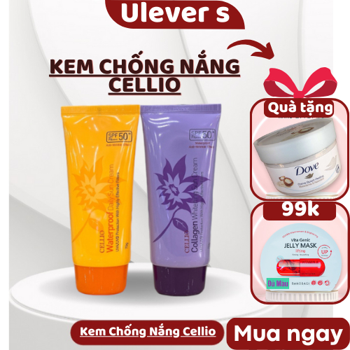 Kem Chống Nắng Cellio SPF 50PA+ dưỡng da tối ưu 70g