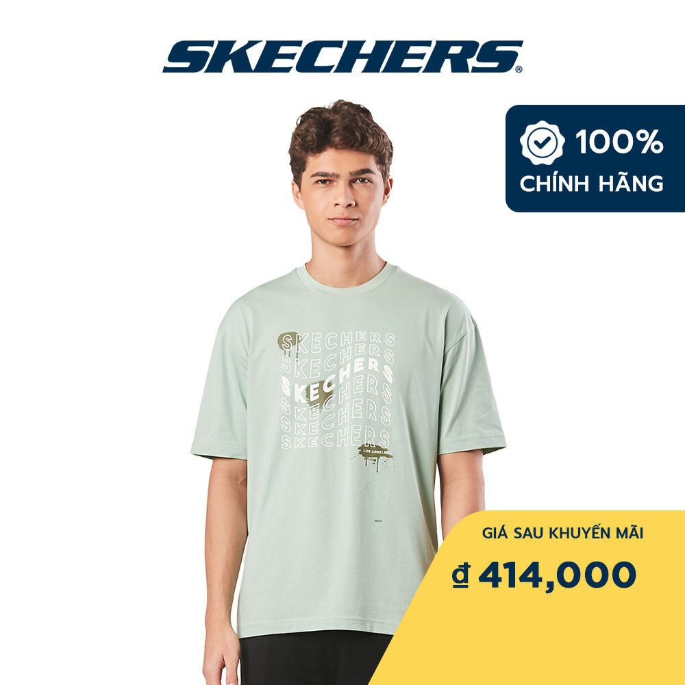 Skechers Unisex Áo Thun Tay Ngắn Tập Gym, Thường Ngày, Đi Học, Đi Làm - SL22Q4M299-LOFT