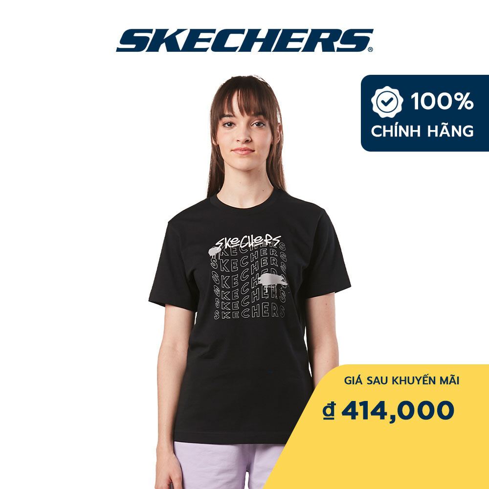 Skechers Nữ Áo Thun Tay Ngắn Tập Gym, Thường Ngày, Đi Học, Đi Làm - SL22Q4W303-0018