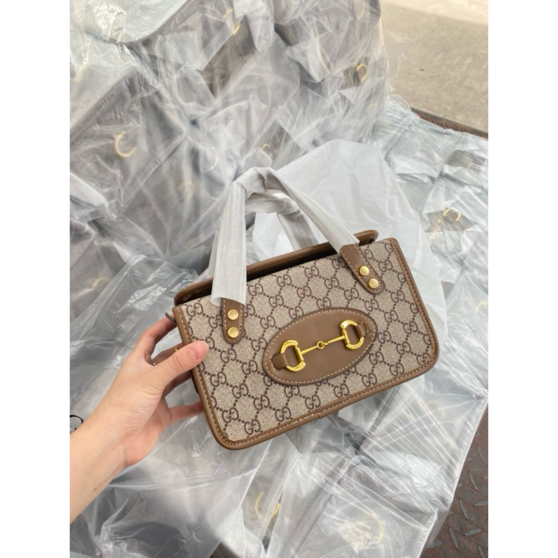 Túi G.g  dáng hộp xách tay,đeo chéo sz 22-ảnh chup thât