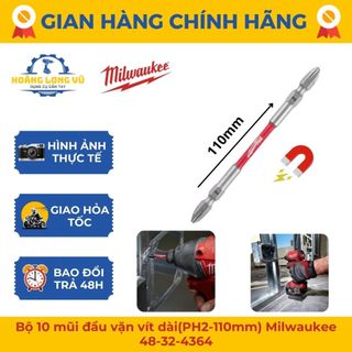 Bộ 10 mũi đầu vặn vít dài milwaukee 48-32-4364