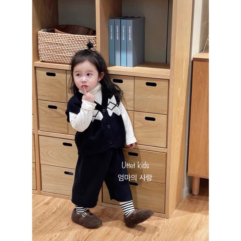 ÁO GILE LEN PHONG CÁCH HÀN QUỐC CHO BÉ GÁI VÀ BÉ TRAI THỜI TIẾT THU ĐÔNG  Z37