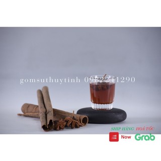 Bộ 6 ly thủy tinh uống trà nhỏ kim cương 40ml