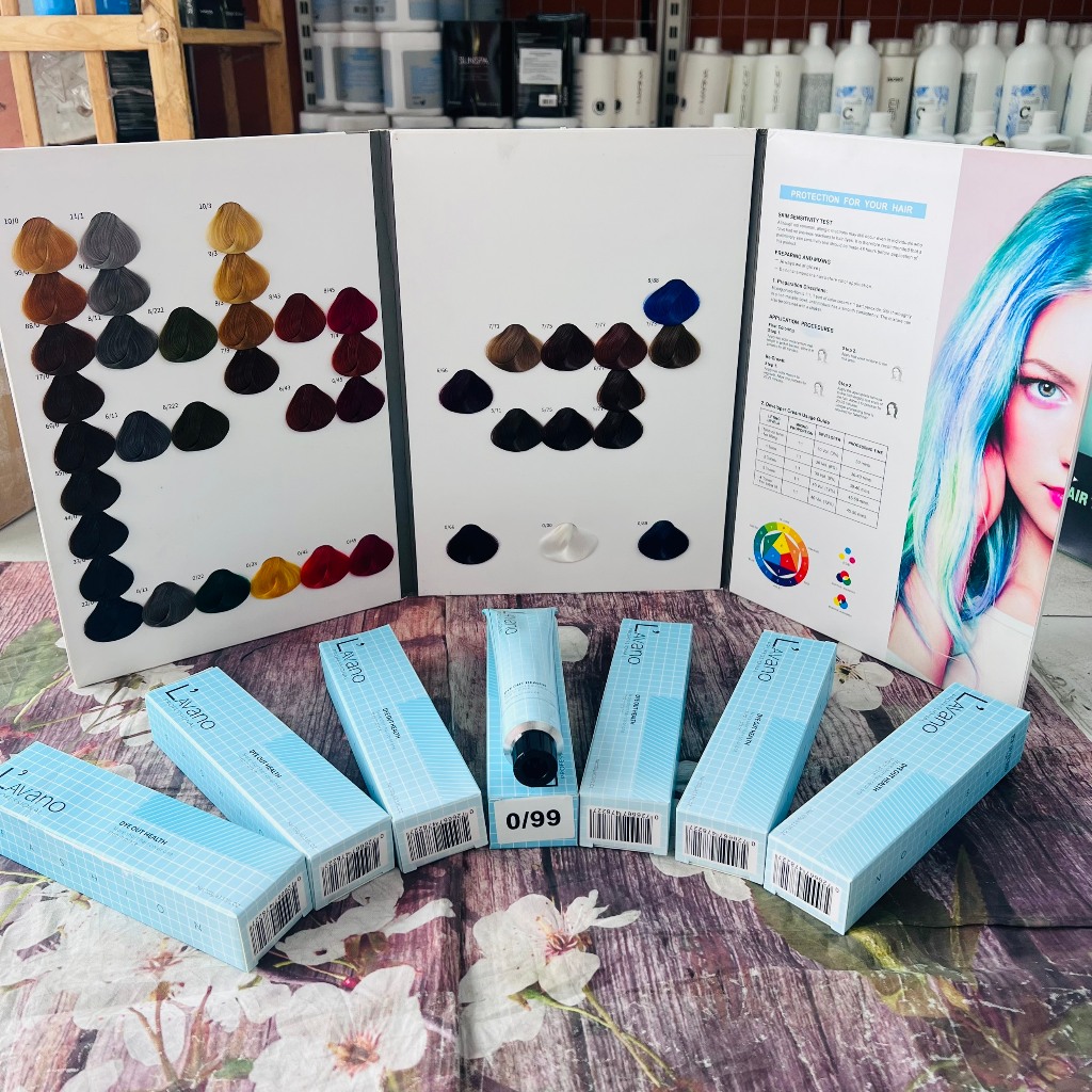 ( Sỉ salon ) Màu nhuộm LAVANO 100ml (tem xanh, hương cà phê, không kèm oxy ) dành cho thợ tóc