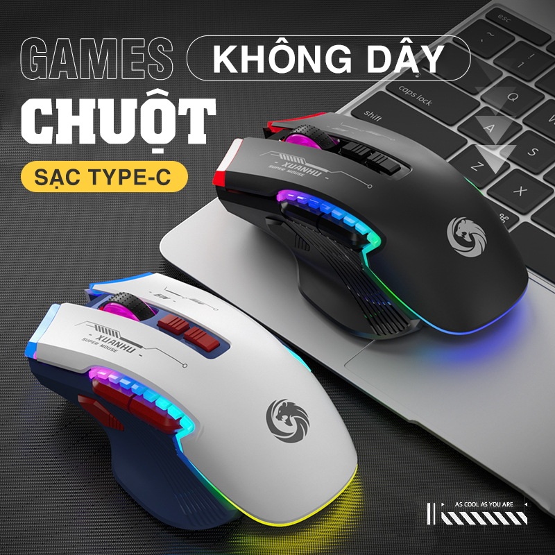 Chuột Máy Tính Chơi Game Không Dây 3500 DPI Quang USB 2.4Hz Cực Nhạy Bấm Cực Phê Hình Dáng Công Thái Học