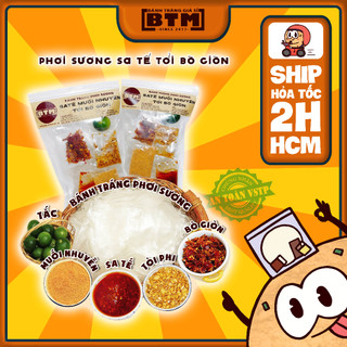 BTPS Sa Tế Tép Hành / Satế 8 vị tóp mỡ/ Satế 7 vị Bò Gà ĐỘC QUYỀN/ Chấm sate tép bơ Ăn Là Ghiền - Bánh Tráng BTM