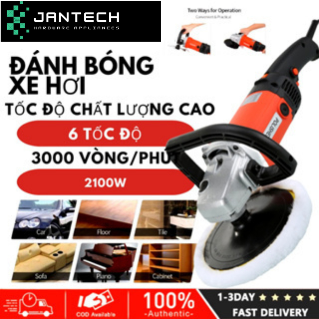 2100W Máy đánh bóng ô tô điện cầm tay/ Máy đánh bóng xe điện cầm tay Máy đánh bóng M14 Sơn xe 180mm