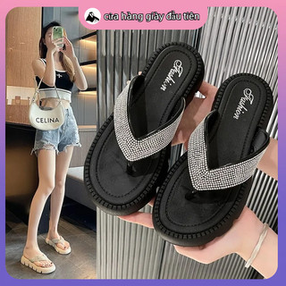 Dép xỏ ngón phong cách Hàn Quốc, mẫu bán chạy nhất Hàn Quốc, cao 4cm, chất liệu vải cao cấp, mang thoải mái
