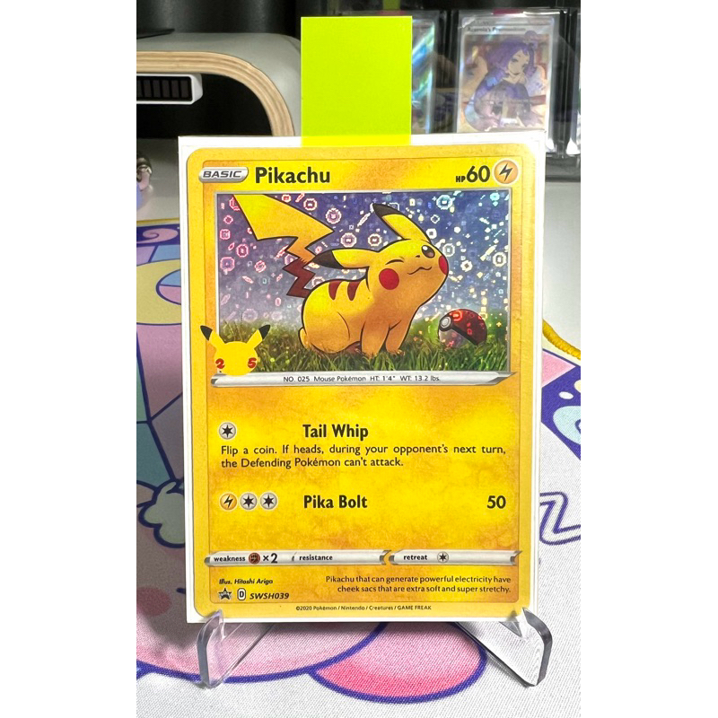 Thẻ Pokemon tcg Pikachu Holo Promo năm 2020 chính hãng