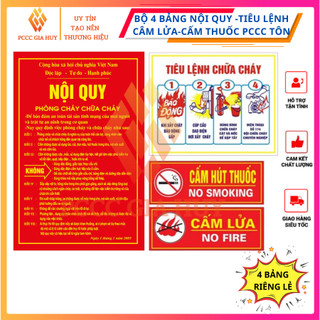 Bảng nội quy, tiêu lệnh , cấm lửa, cấm thuốc  PCCC , bảng nội quy tiêu lệnh phòng cháy chữa cháy.