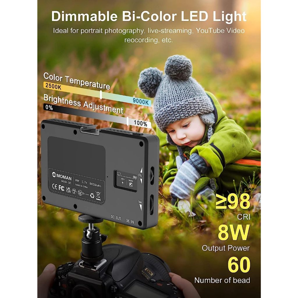 COLBOR PL8R RGB Led Video Light  - Đèn Led Quay Phim Đổi Màu RGB Tích Hợp Pin Sạc 5000mAh - Hàng Chính Hãng