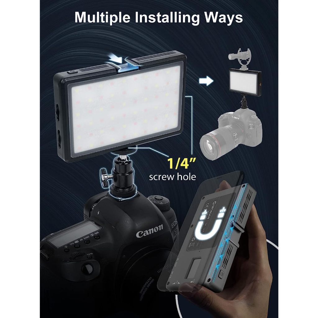 COLBOR PL8R RGB Led Video Light  - Đèn Led Quay Phim Đổi Màu RGB Tích Hợp Pin Sạc 5000mAh - Hàng Chính Hãng