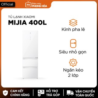 Tủ lạnh kính pha lê siêu nhỏ gọn Xiaomi Mijia 400L-ngăn làm lạnh riêng biệt