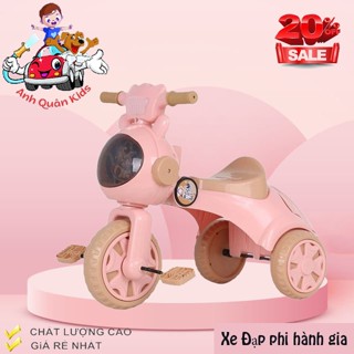  Xe đạp 3 bánh phi hành gia xe chòi chân cho bé gấp gọn có đèn nhạc và cốp hàng cao cấp cao cấp 