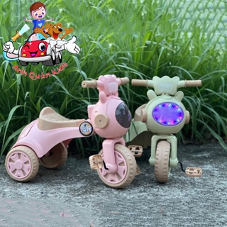 Xe đạp 3 bánh phi hành gia xe chòi chân cho bé gấp gọn có đèn nhạc và cốp hàng cao cấp cao cấp