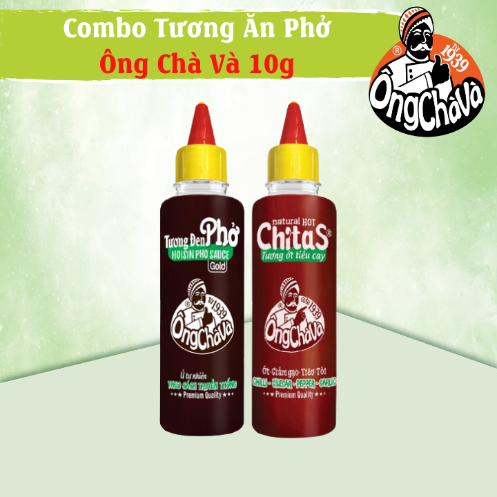 Combo 2 Loại Tương Phở - Tương Ớt Chitas Ông Chà Và 270g và Tương Đen Phở Ông Chà Và 290g