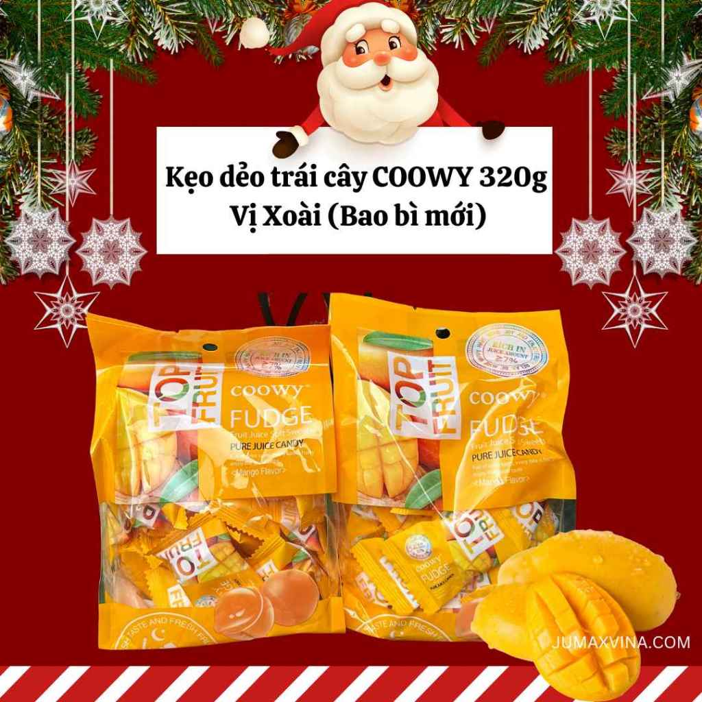 Kẹo dẻo trái cây Top Fruit COOWY 320g - Top Fruit Mango (Bao bì mới) 다낭 한시장 탑젤리 망고 오리지날(원산지 : 중국)