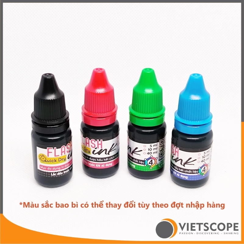 Mực Đóng Dấu Dành Cho Con Dấu Flash In Lên Nhiều Chất Liệu Nhanh Khô - Mực Số 4