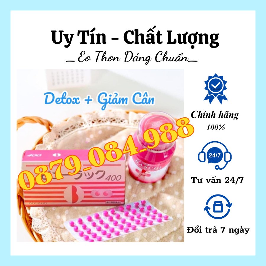 DETOX nhuận tràng Kokando Nhật Bản vỉ 50 viên kết hợp viên Zảm cân