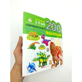 Sách - 200 Miếng Bóc Dán Thông Minh - Khủng Long