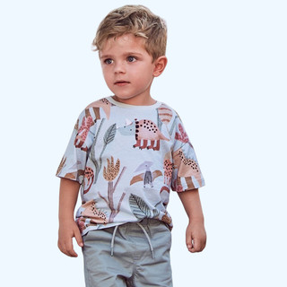 Đồ bộ thun cộc tay bé trai cotton trẻ em họa tiết cá tính 10-30kg