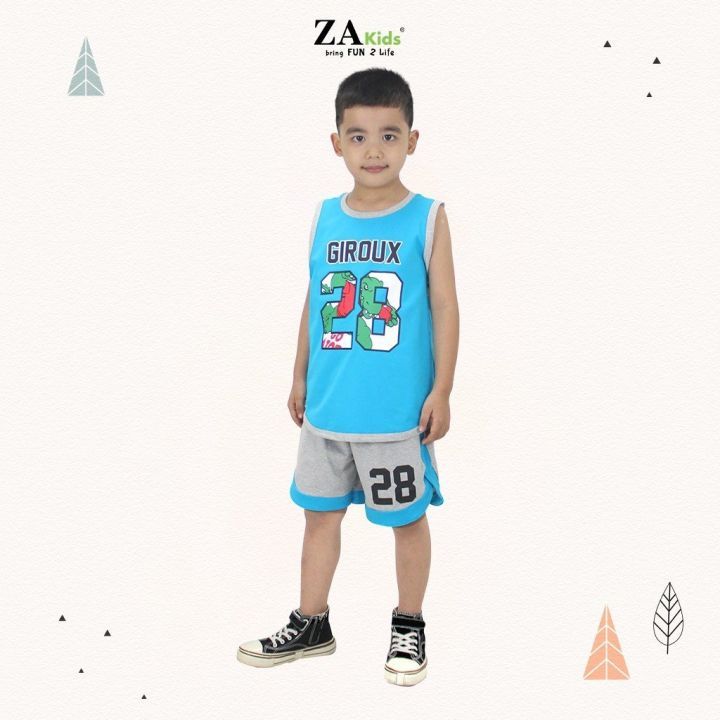 Bộ Quần Áo Thun Sát Nách Thể Thao 28 Bé Trai Cotton Thoáng Mát  ZAkids ZA0231516