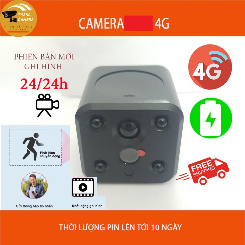 Camera 4G dùng SIM,Chất Lượng FullHD, có Mic, Phát Hiện Chuyển Đông, Ghi Hình, Chụp ảnh, Tính Năng Mới