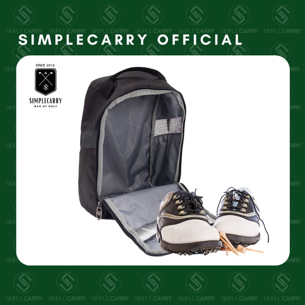 Túi Đựng Giày Golf Shoes Bag màu Đen SimpleCarry Chính Hãng 골프 신발 주머니 가방