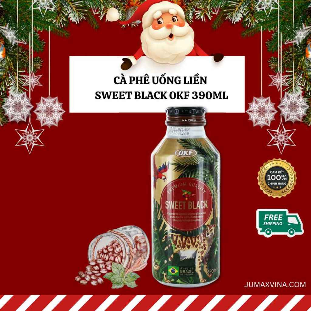 CÀ PHÊ UỐNG LIỀN OKF SWEET BLACK 390ML