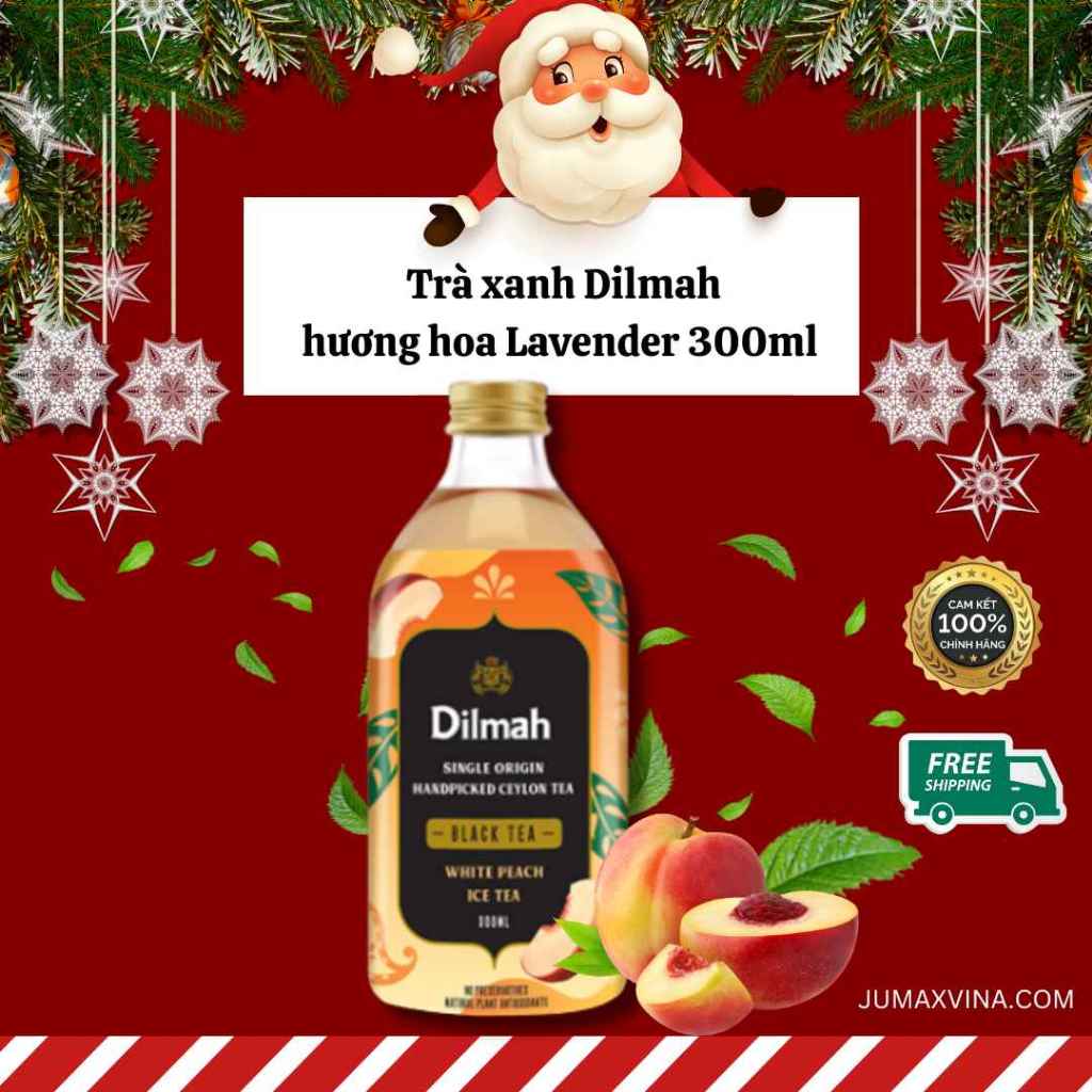 Trà Đen Dilmah hương quả đào 300ml (DILMAH BLACK TEA WHITE PEACH ICE TEA)