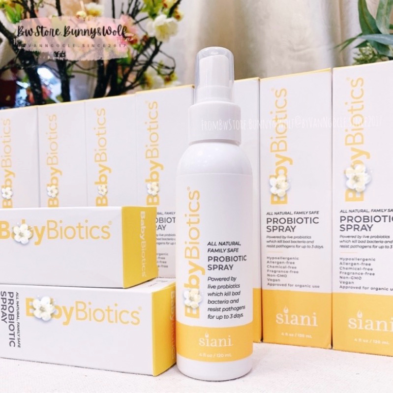 Xịt Men Vi Sinh BabyBiotics Mỹ - chai 120ml dành cho bé từ 0m+