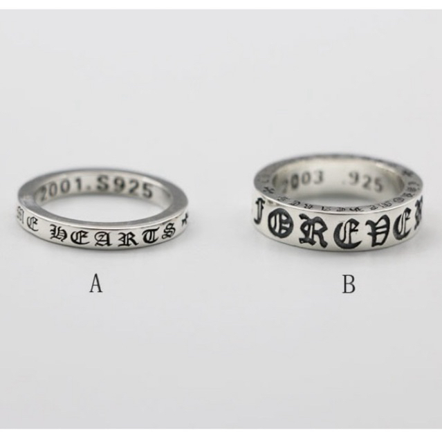 Nhẫn Chrome Heart Unisex Bản 4MM/6MM Hiphop - BẠC S925 - N053