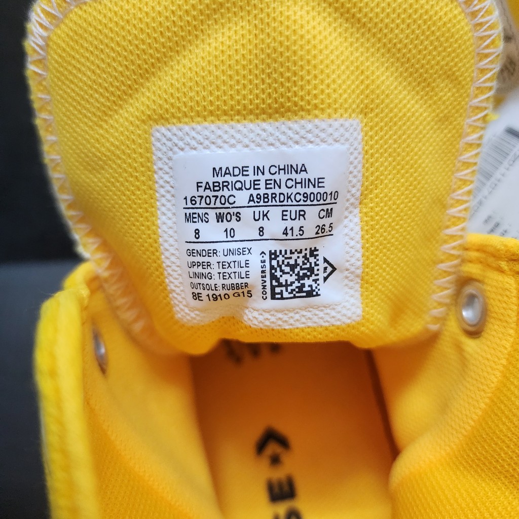 Giày Converse cheerful cổ cao màu vàng nam nữ